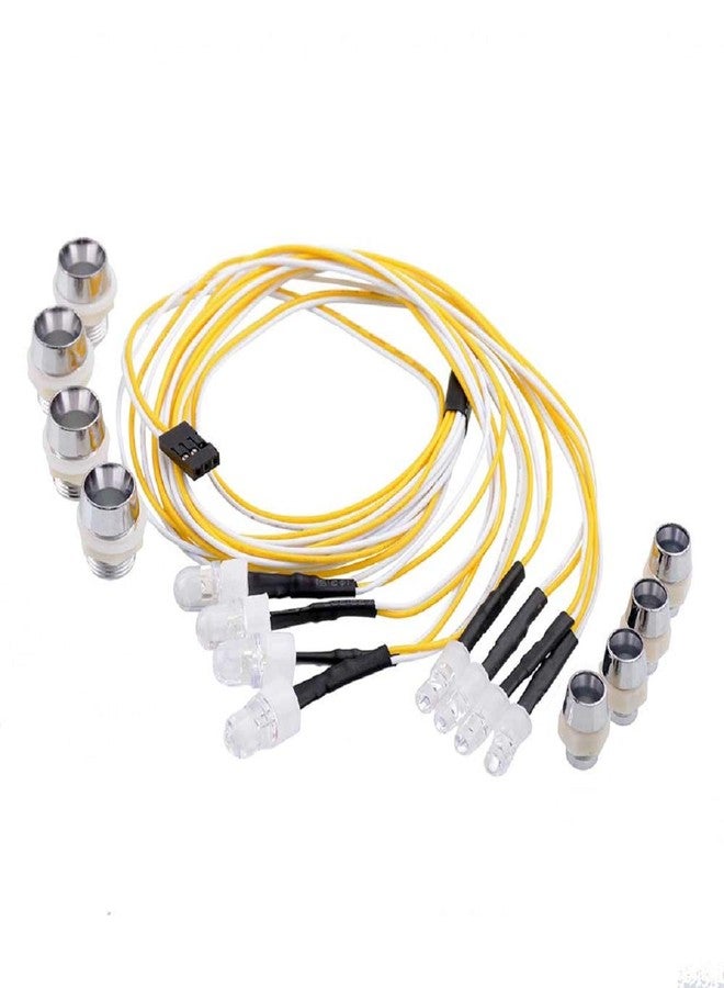 Treehobby 8Leds LED Light Headlights Taillight Kit Accessories Lights Compatible with traxxas HSP RC4WD Tamiya Redcat Axial SCX10 RC Car Crawler Truck(White,Red,Orange LEDs) - Image 2
